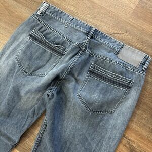 Y2K Sean John Hamilton Faded Blue Denim Jeans Men's Sz 40 Hip Hop Distressed